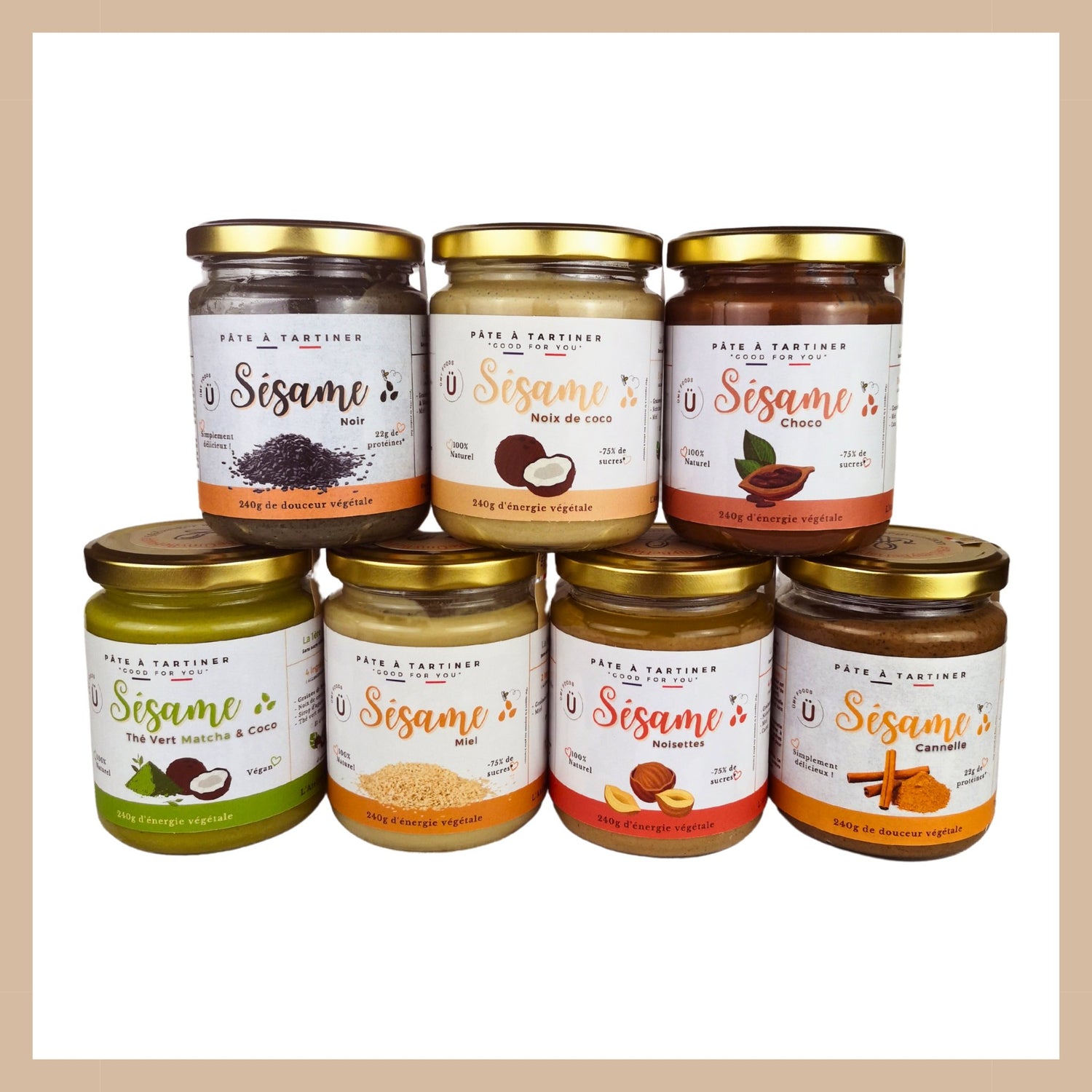 Pack pâtes à tartiner au sésame & purées 100% fruits secs oléagineux