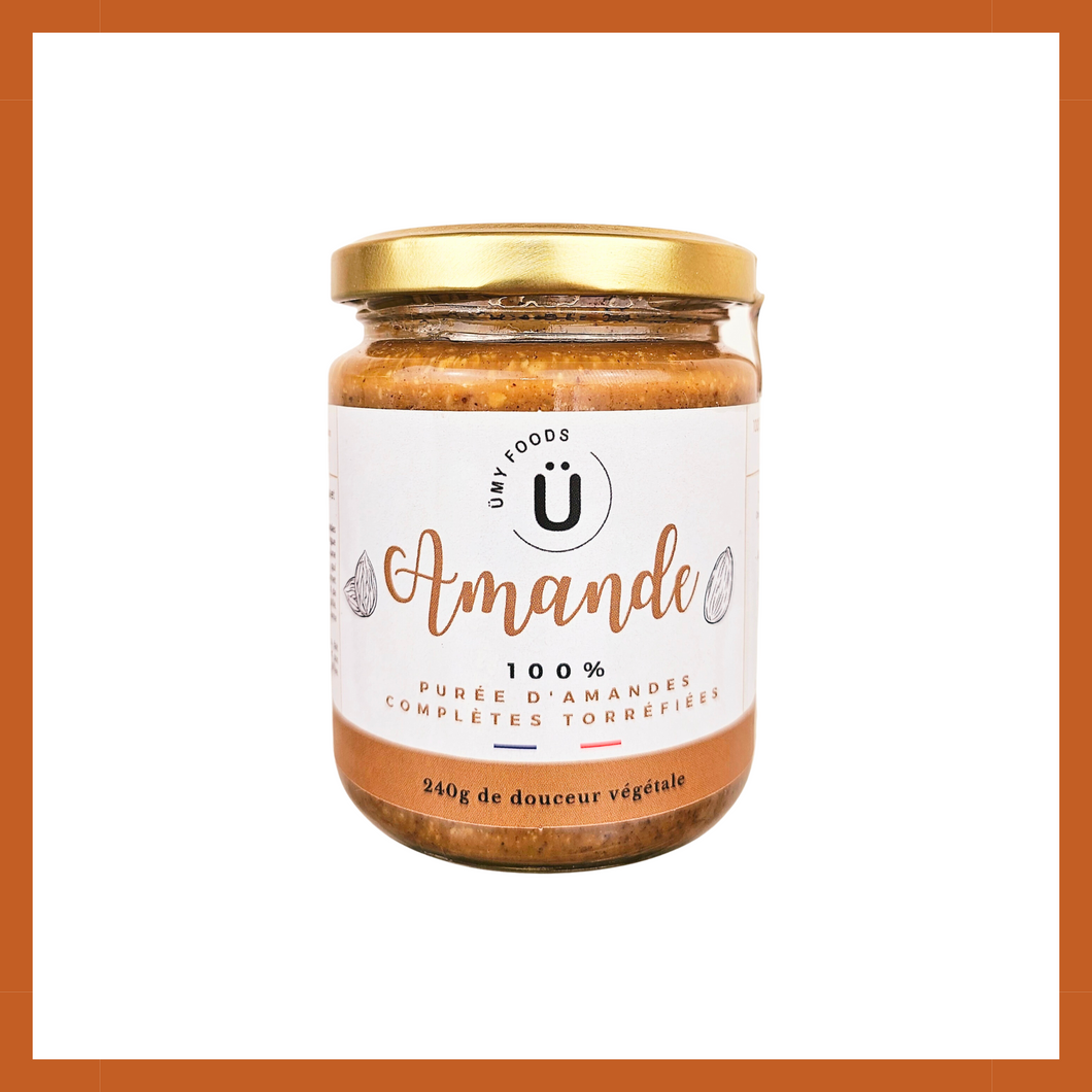 Nouveauté ! ÜMY Purée 100% amandes complètes torréfiées, texture légèrement croustillante